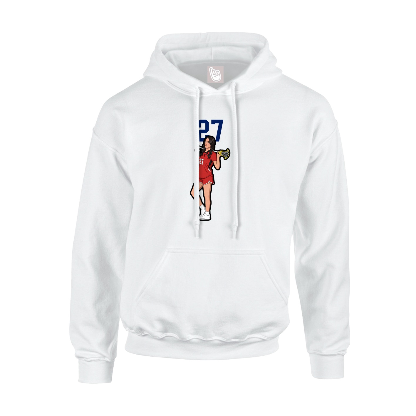 Hoodie — Number Top in White