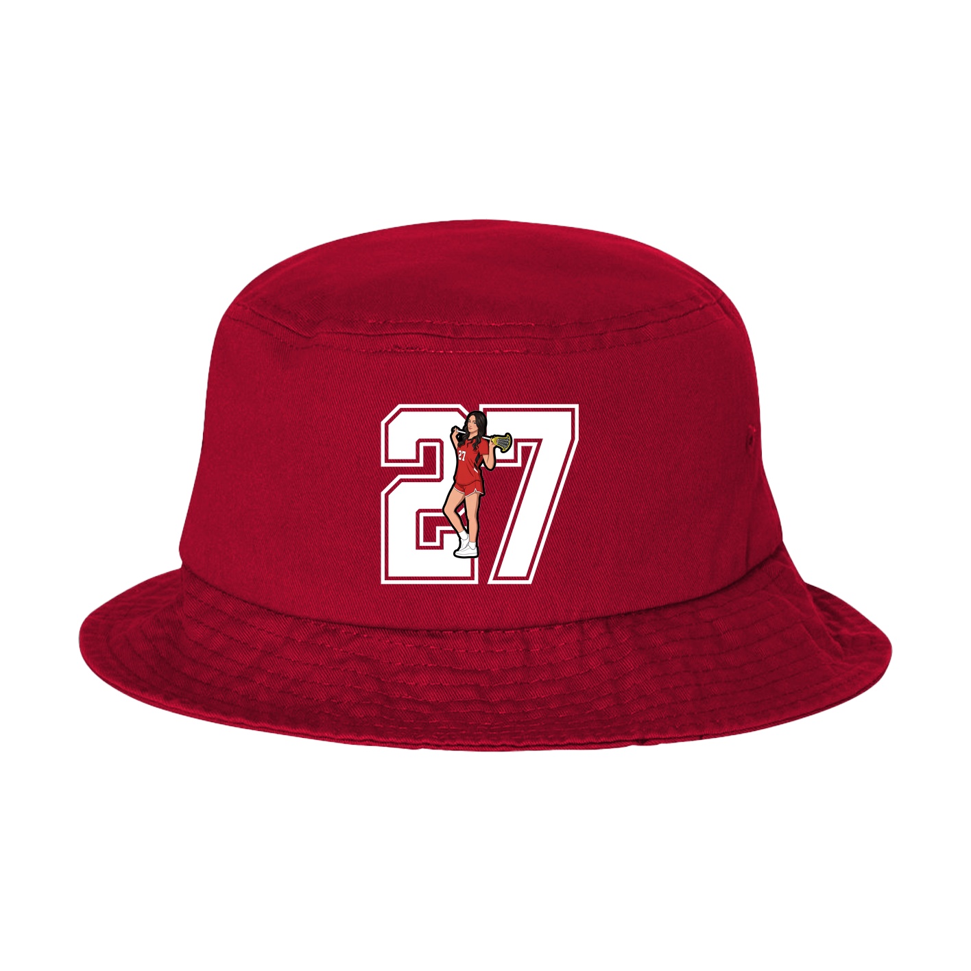 Bucket Cap — Number in Red