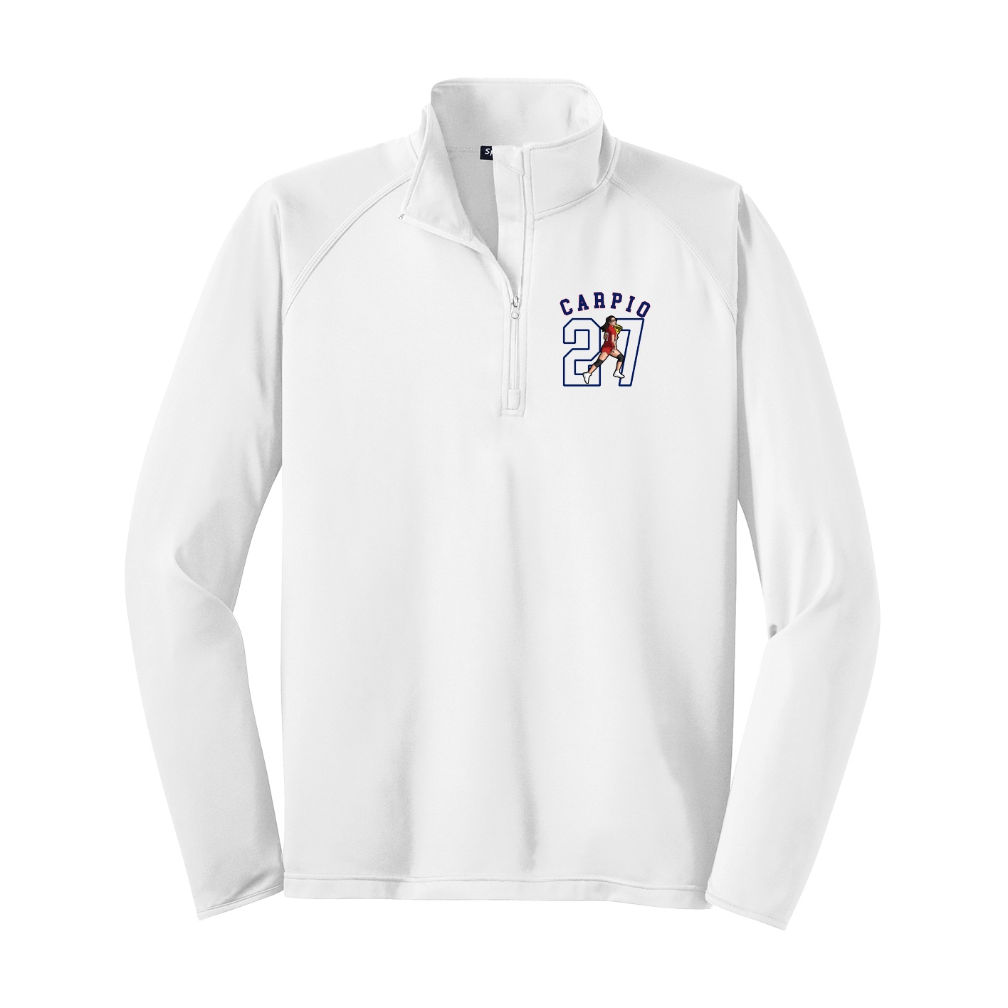 Q-Zip Pullover — Shirsey Arch in White