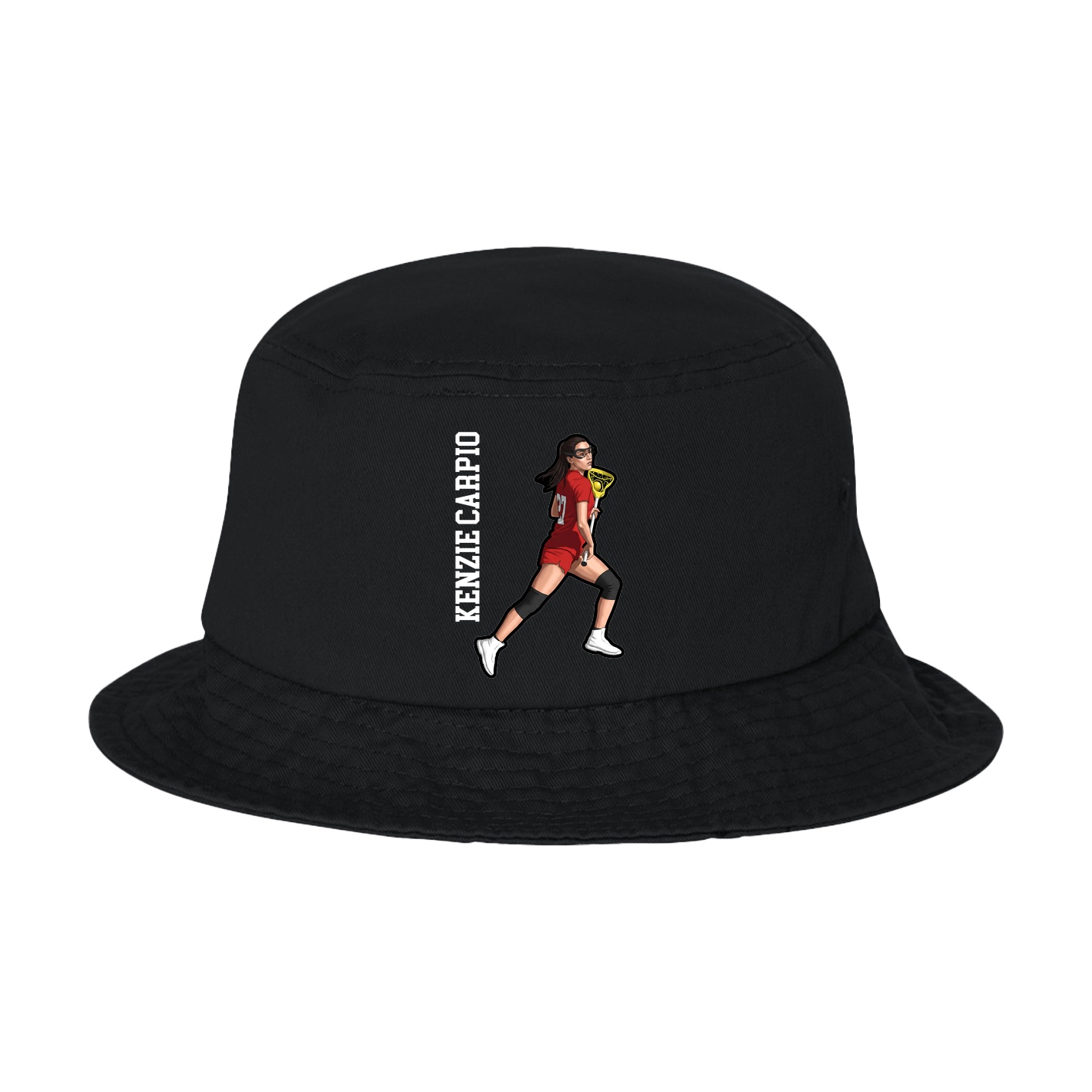 Bucket Cap — Name Vertical in Black