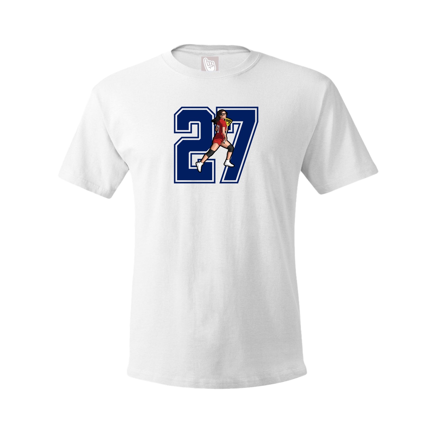 Youth Tee — Number in White