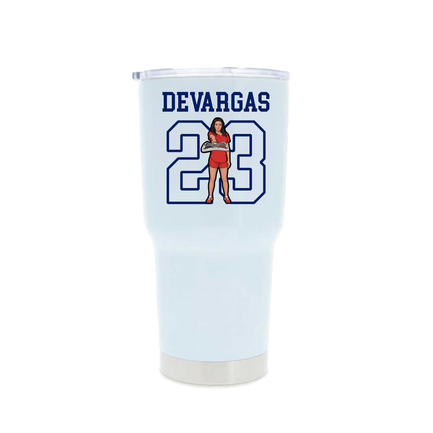 30oz Stainless Steel Tumbler — Shirsey in White