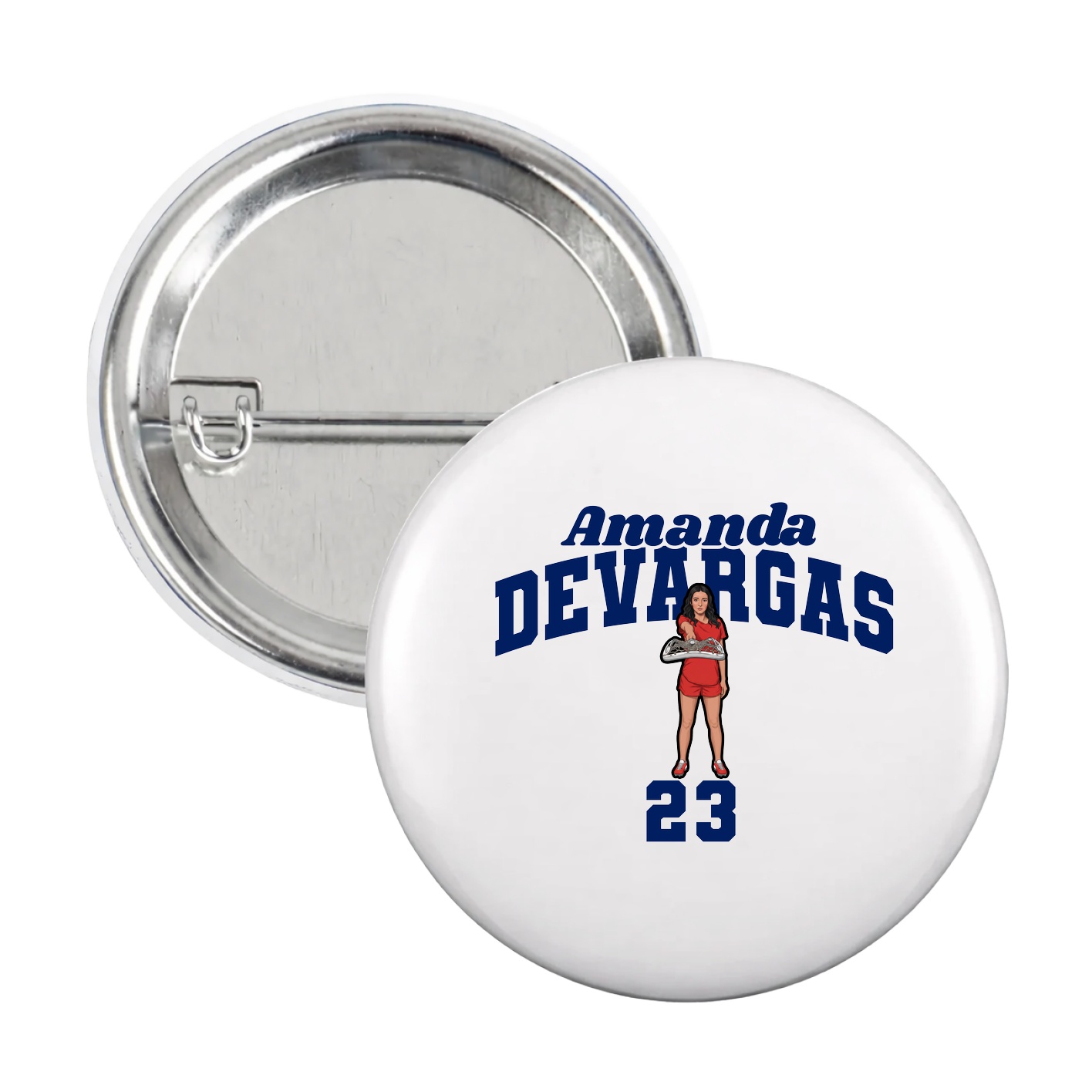 Game Day Button — Signature Arch in White