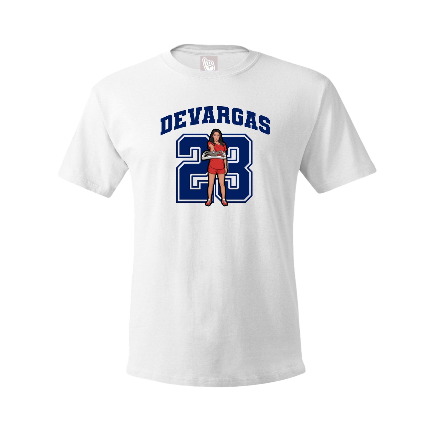 Youth Tee — Number in White