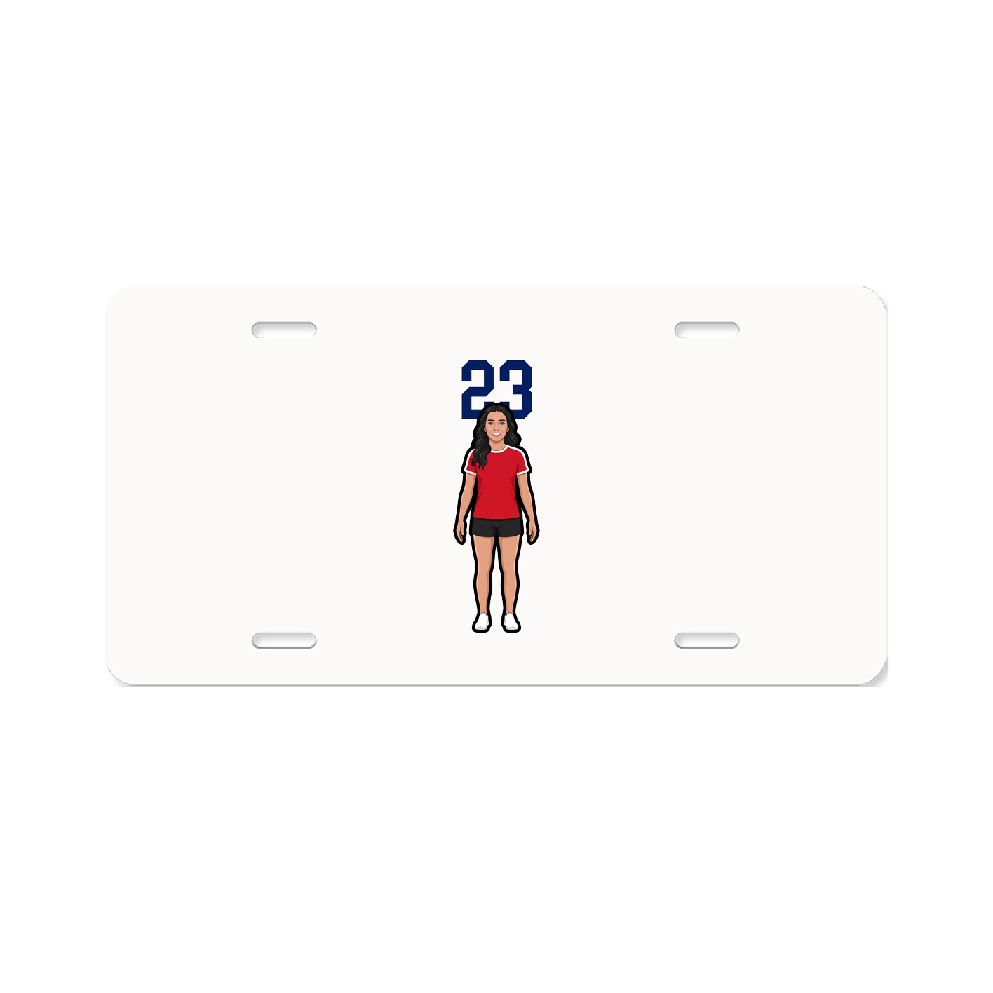 License Plate — Number Top in Classic