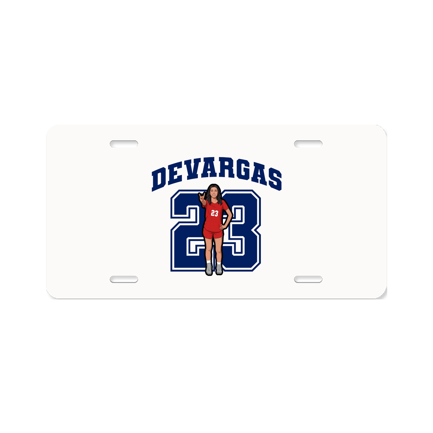 License Plate — Number in Classic