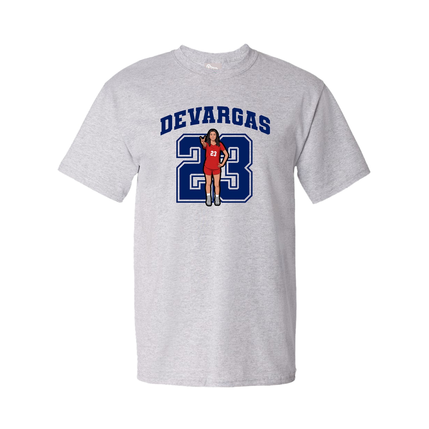 Youth Tee — Number in Grey