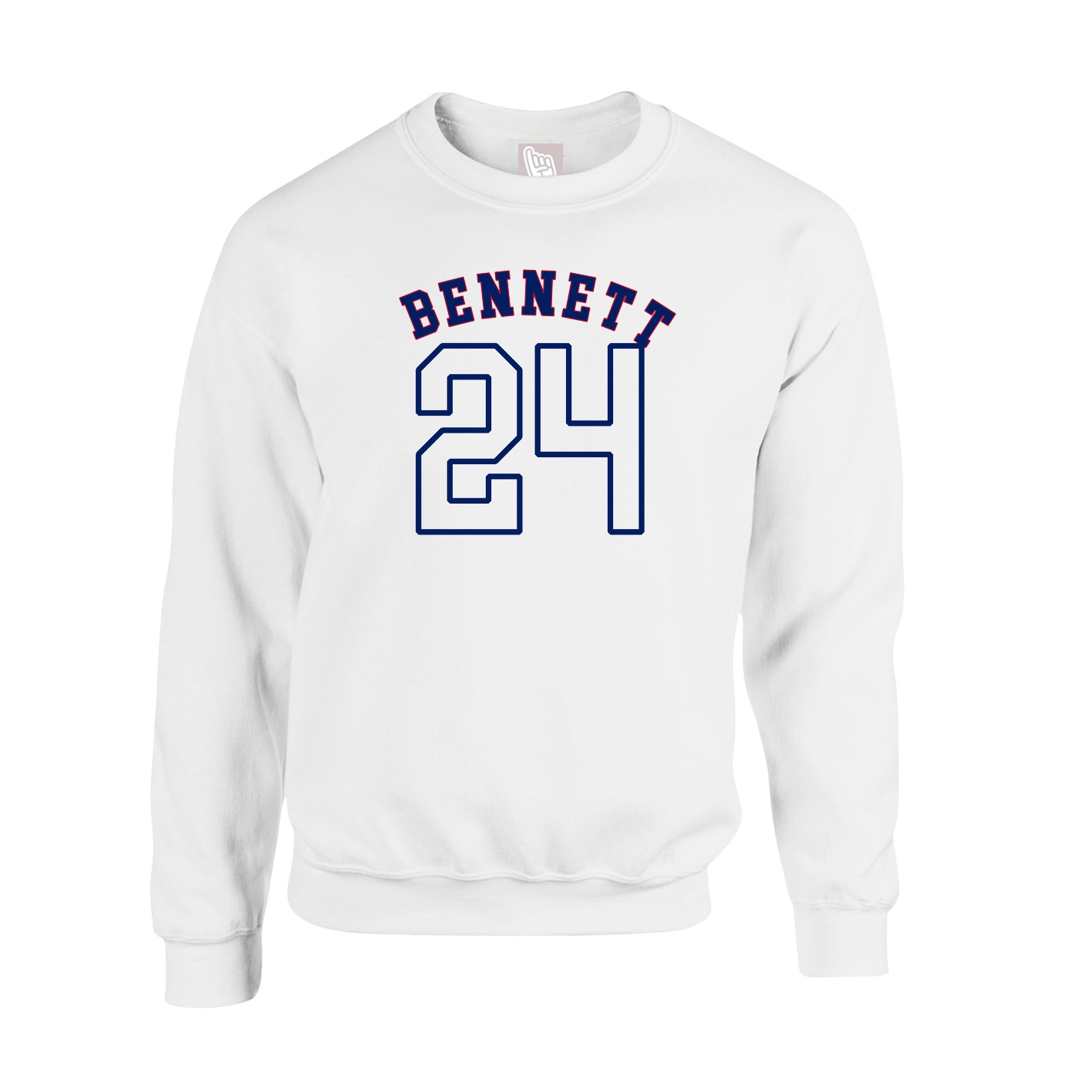 Fleece Crew — Shirsey Arch in White