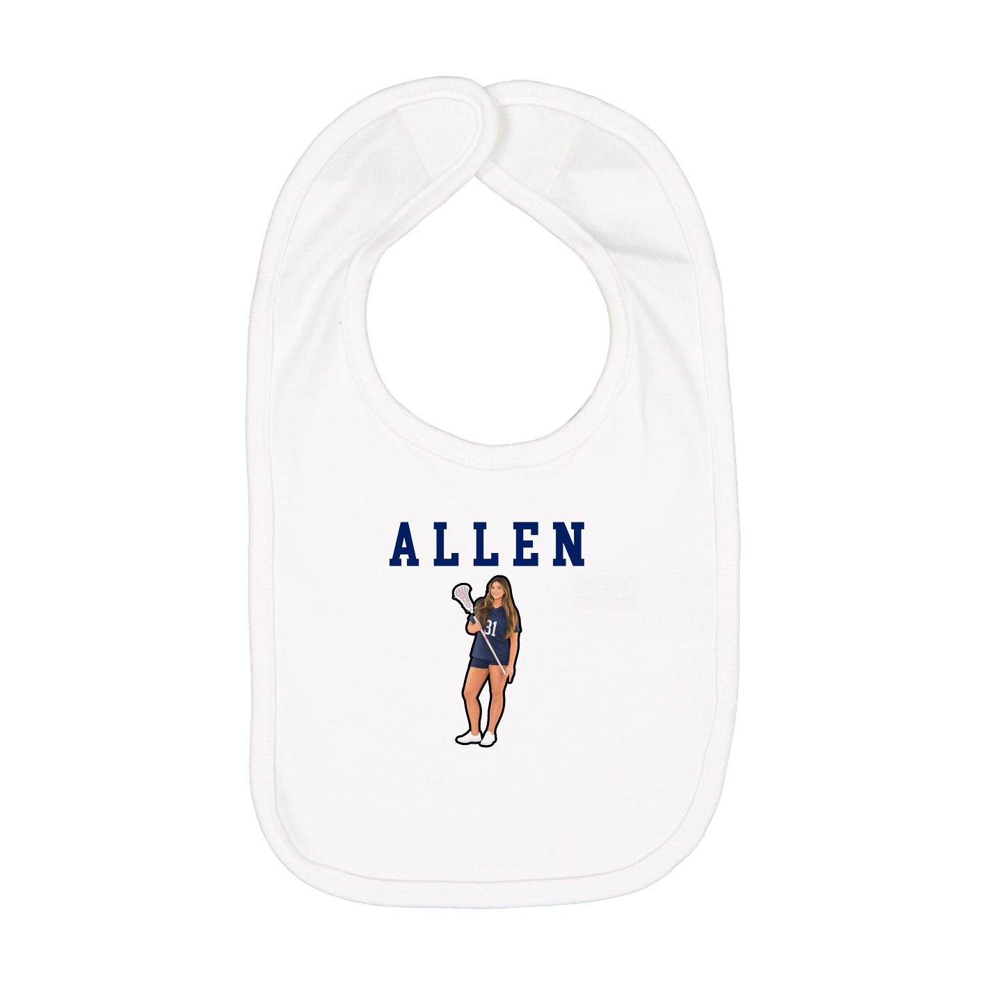 Infant Bib — Shirsey in White