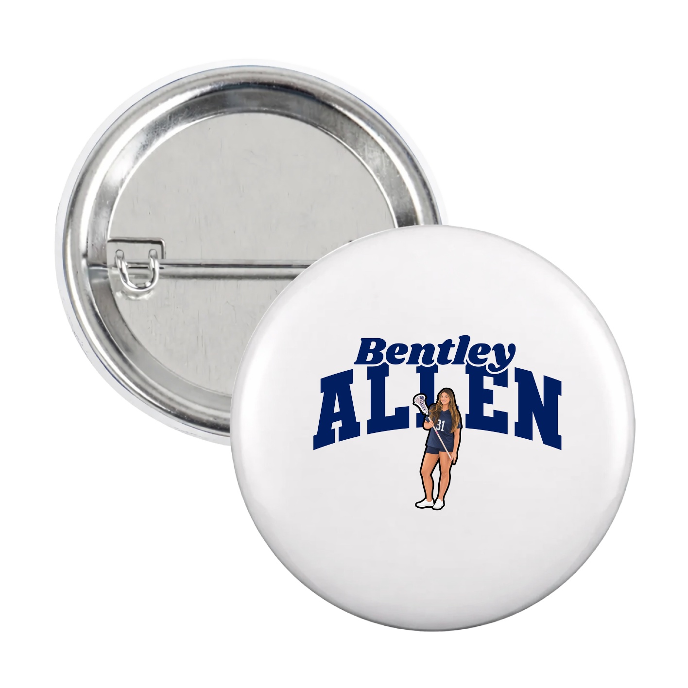 Game Day Button — Signature Arch in White