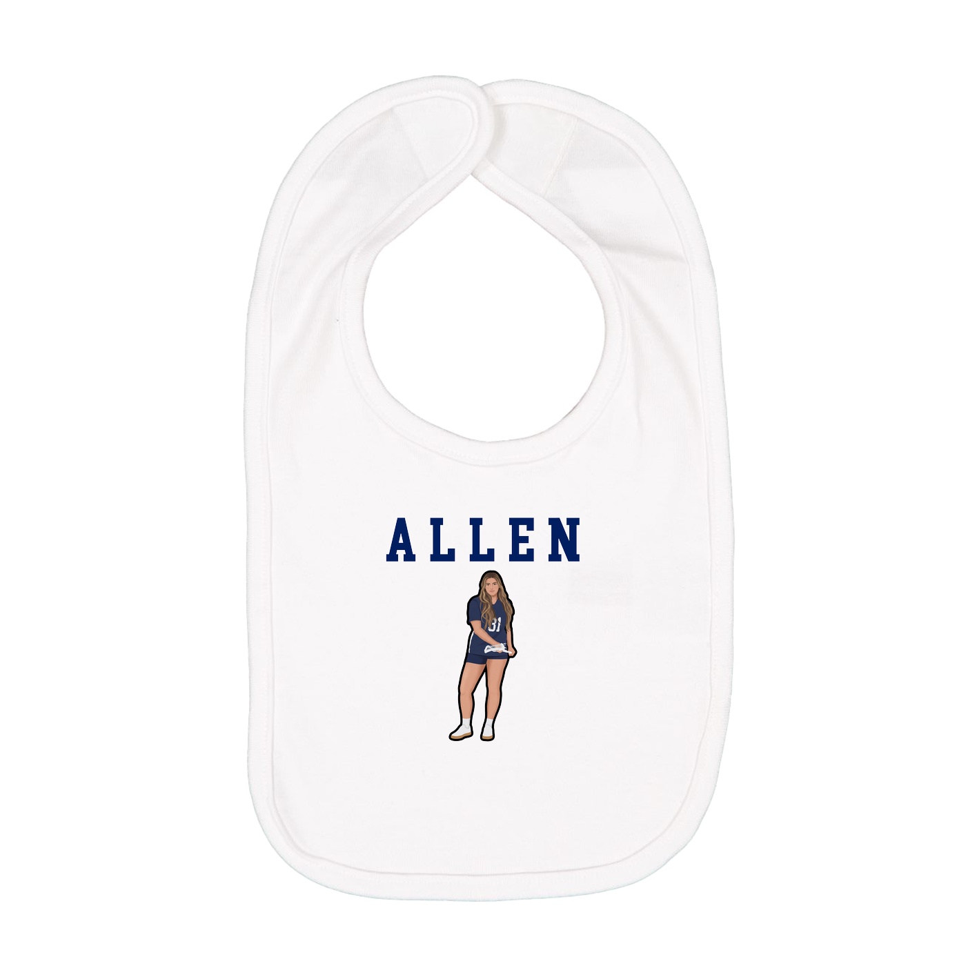 Infant Bib — Shirsey in White