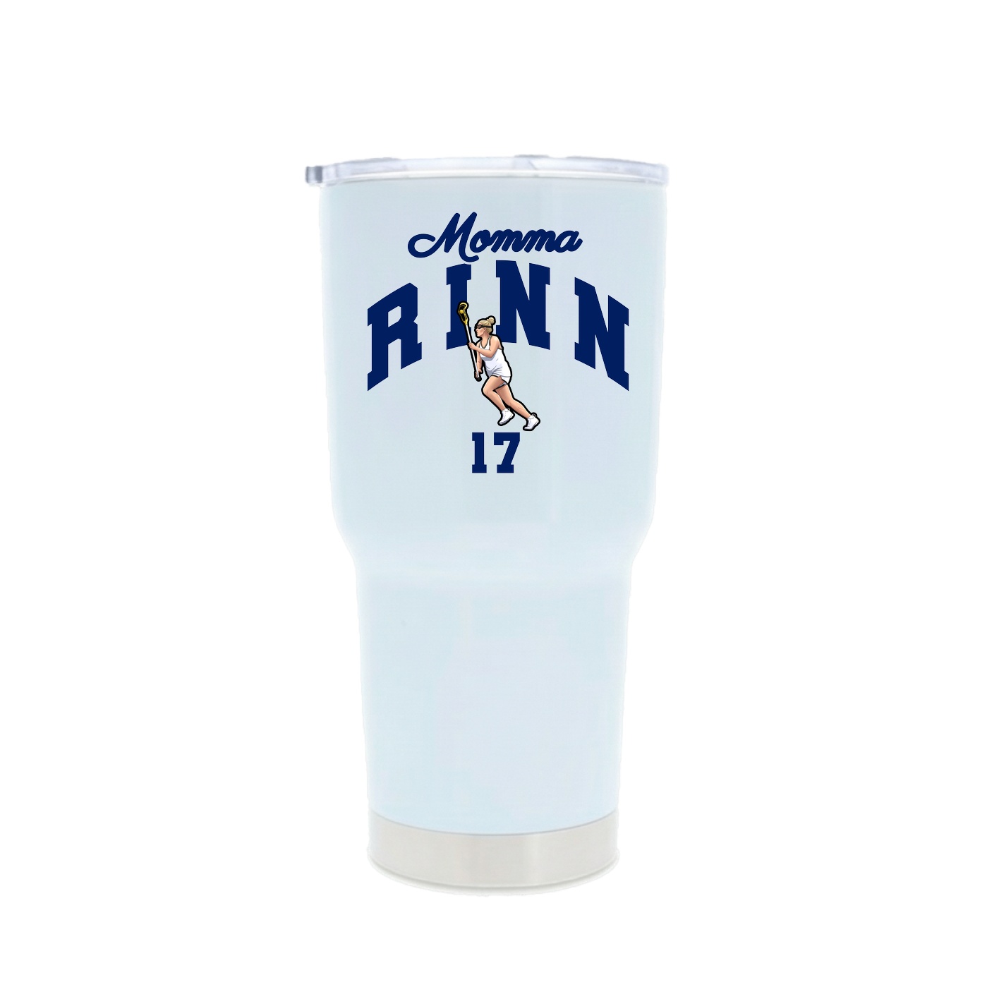 30oz Stainless Steel Tumbler — Mothers Day Arch in White