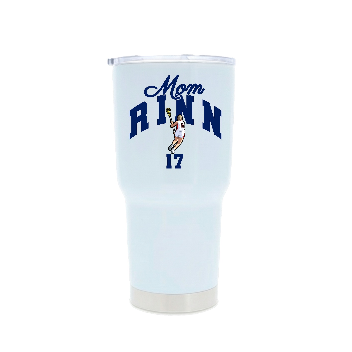 30oz Stainless Steel Tumbler — Mothers Day Arch in White