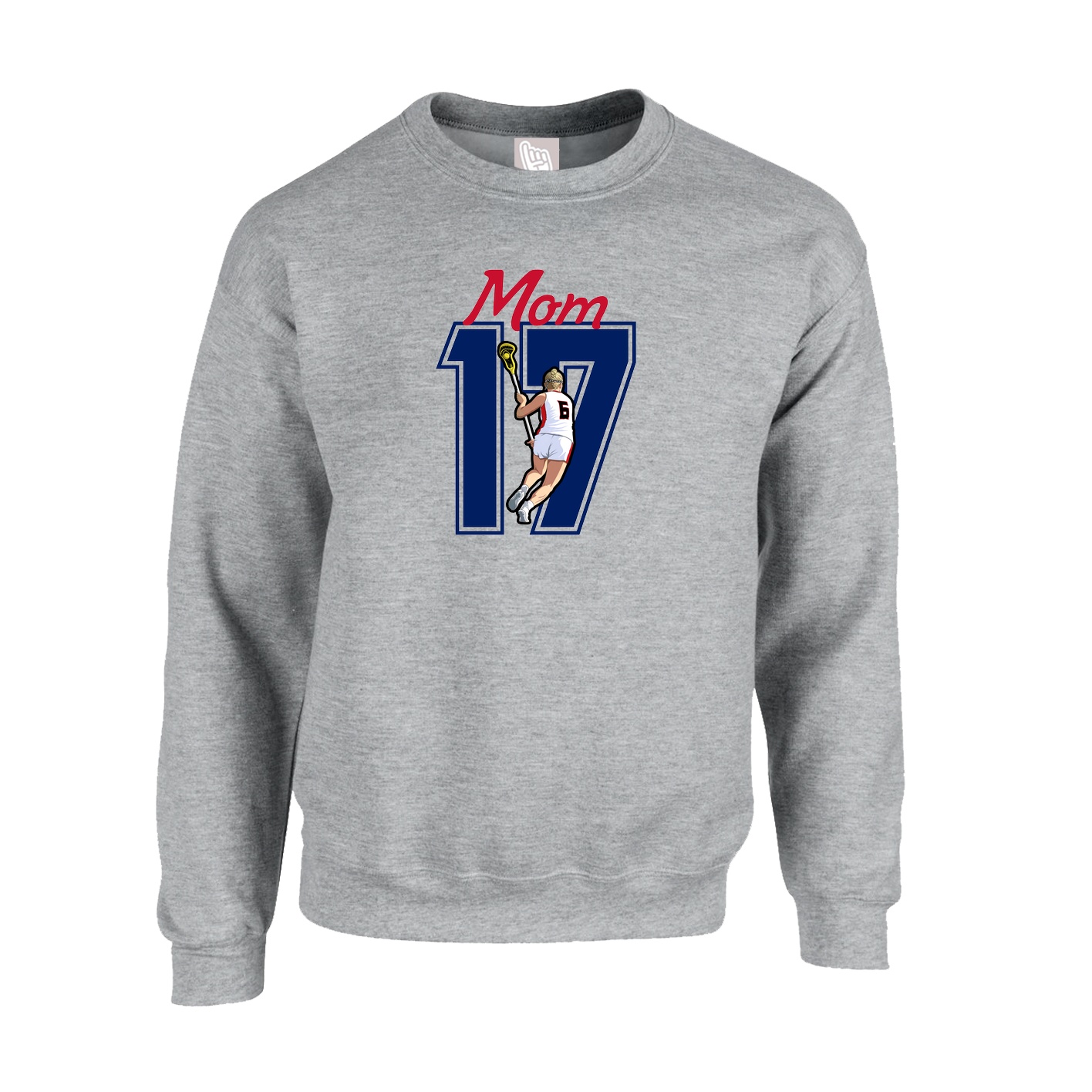 Fleece Crew — Mothers Day Shirsey in Grey