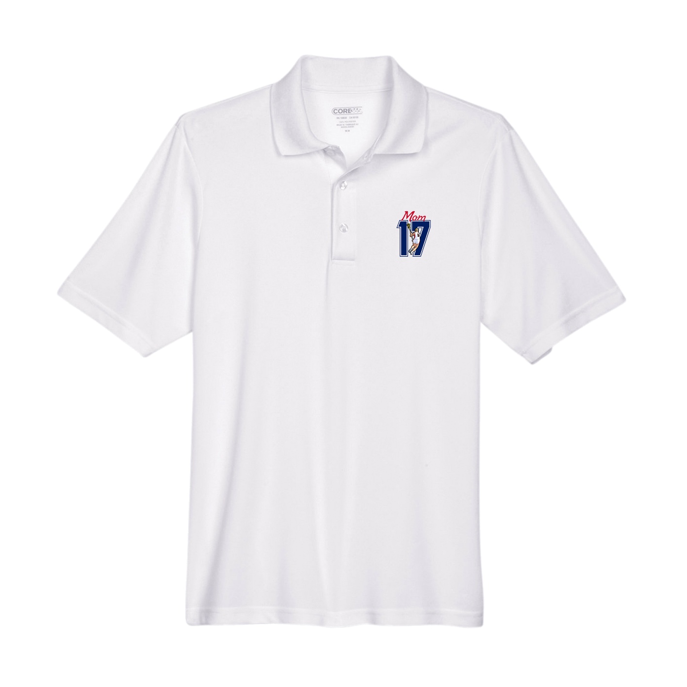 Performance Polo — Mothers Day Shirsey in White