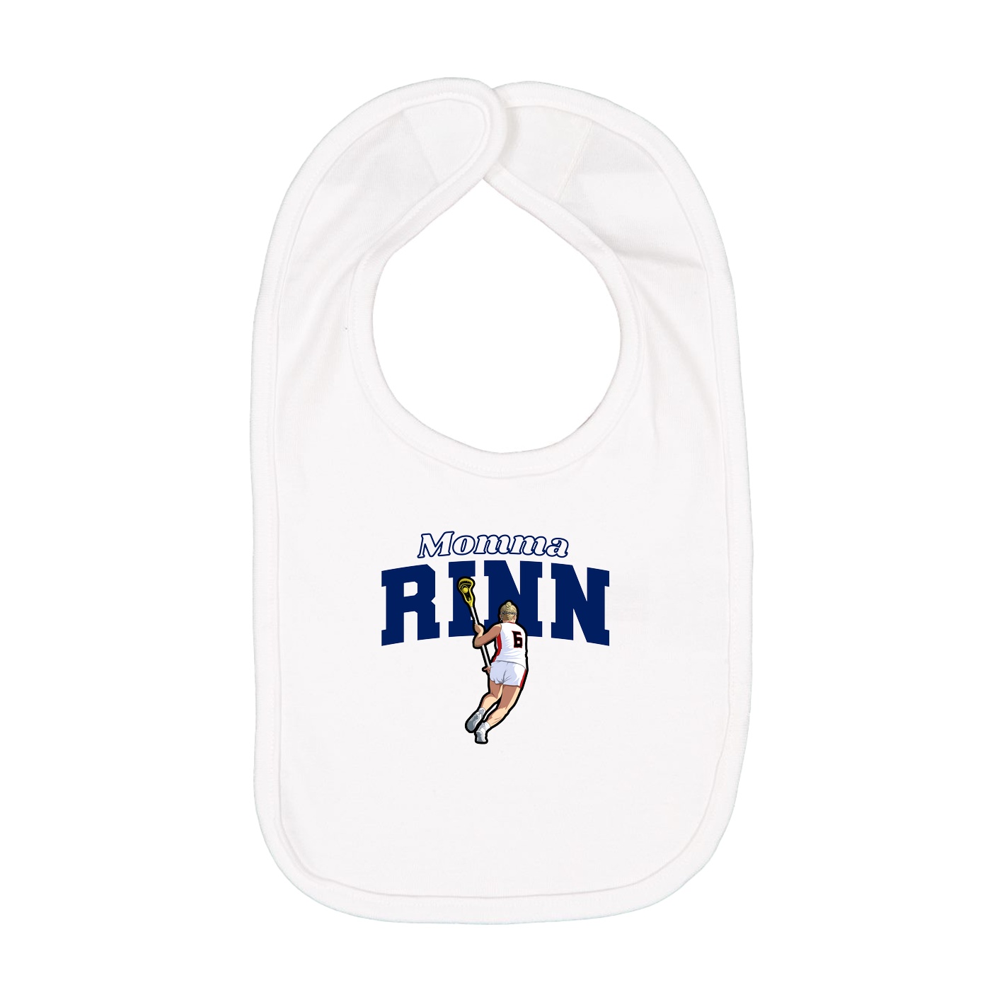 Infant Bib — Mothers Day Block in White
