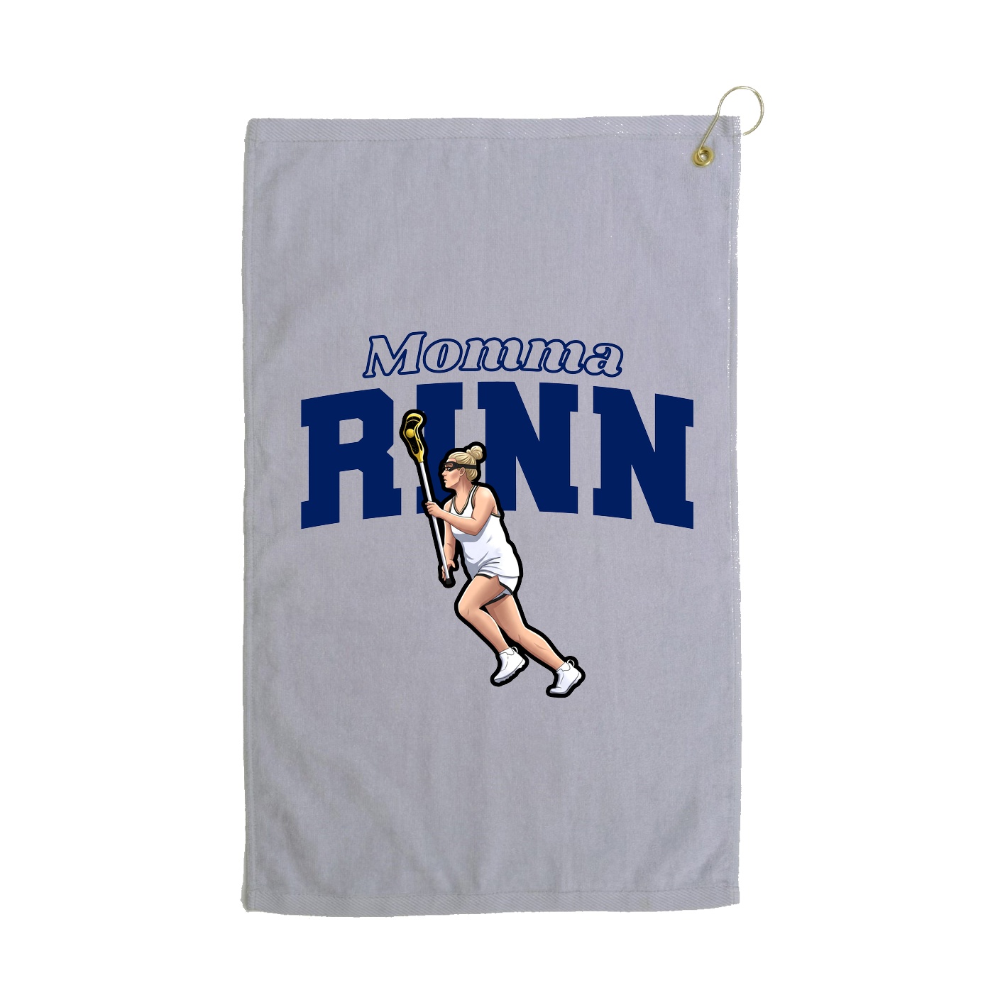 Golf Towel — Mothers Day Block in Grey