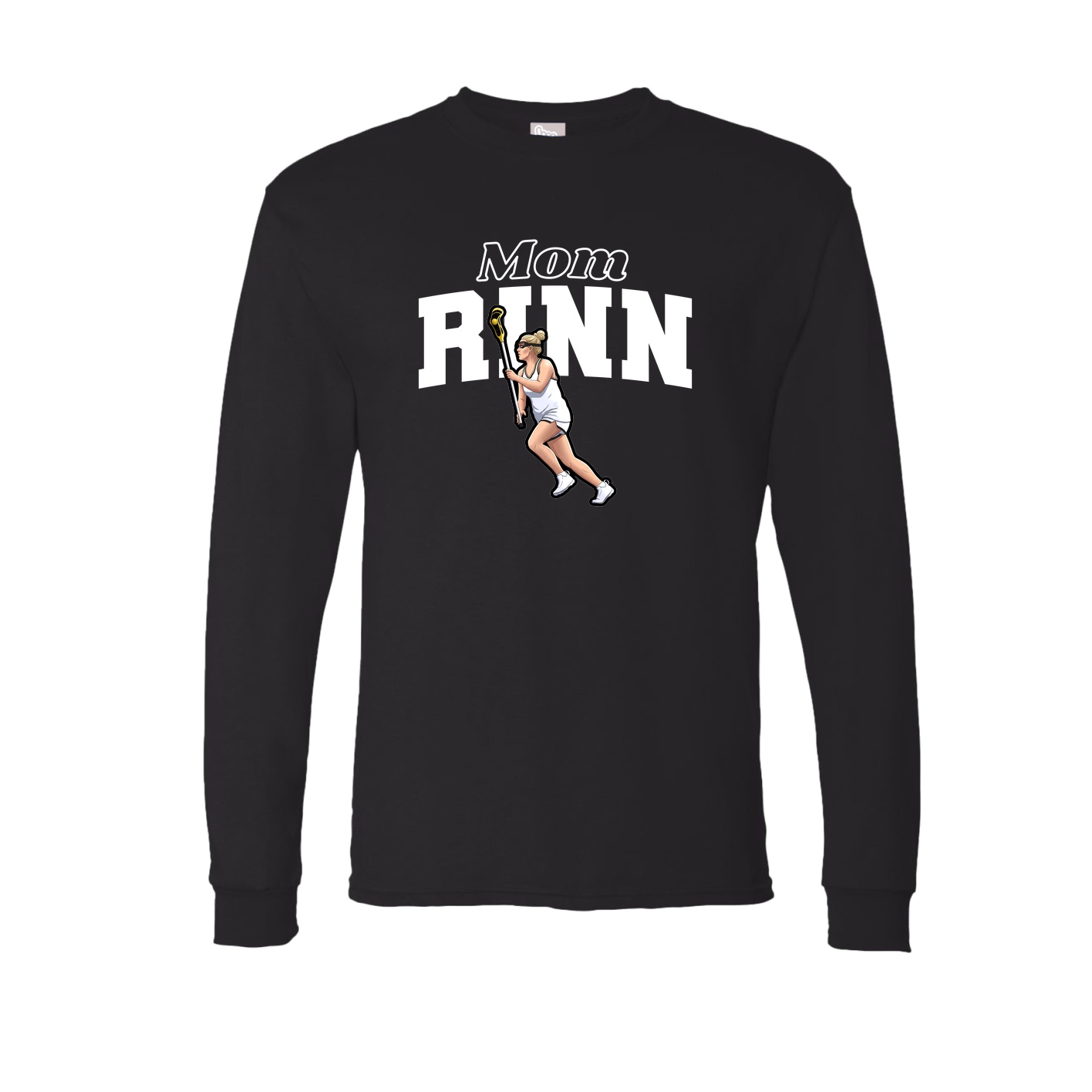 Long Sleeve Tee — Mothers Day Block in Black