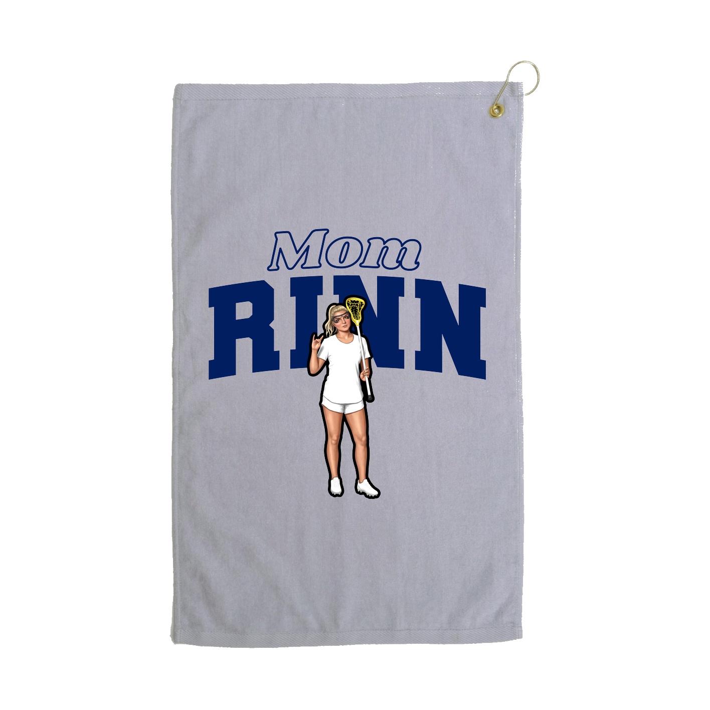 Golf Towel — Mothers Day Block in Grey