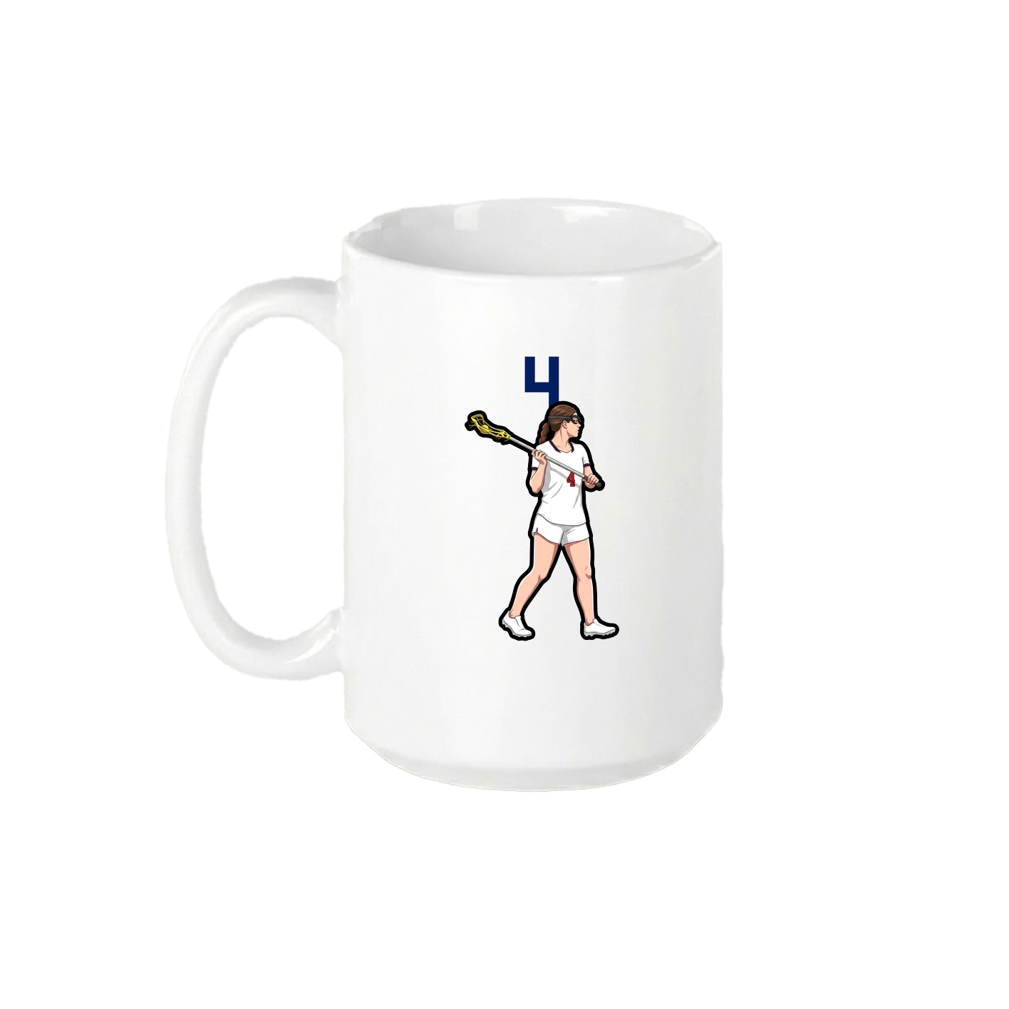 15oz Coffee Mug — Number Top in White