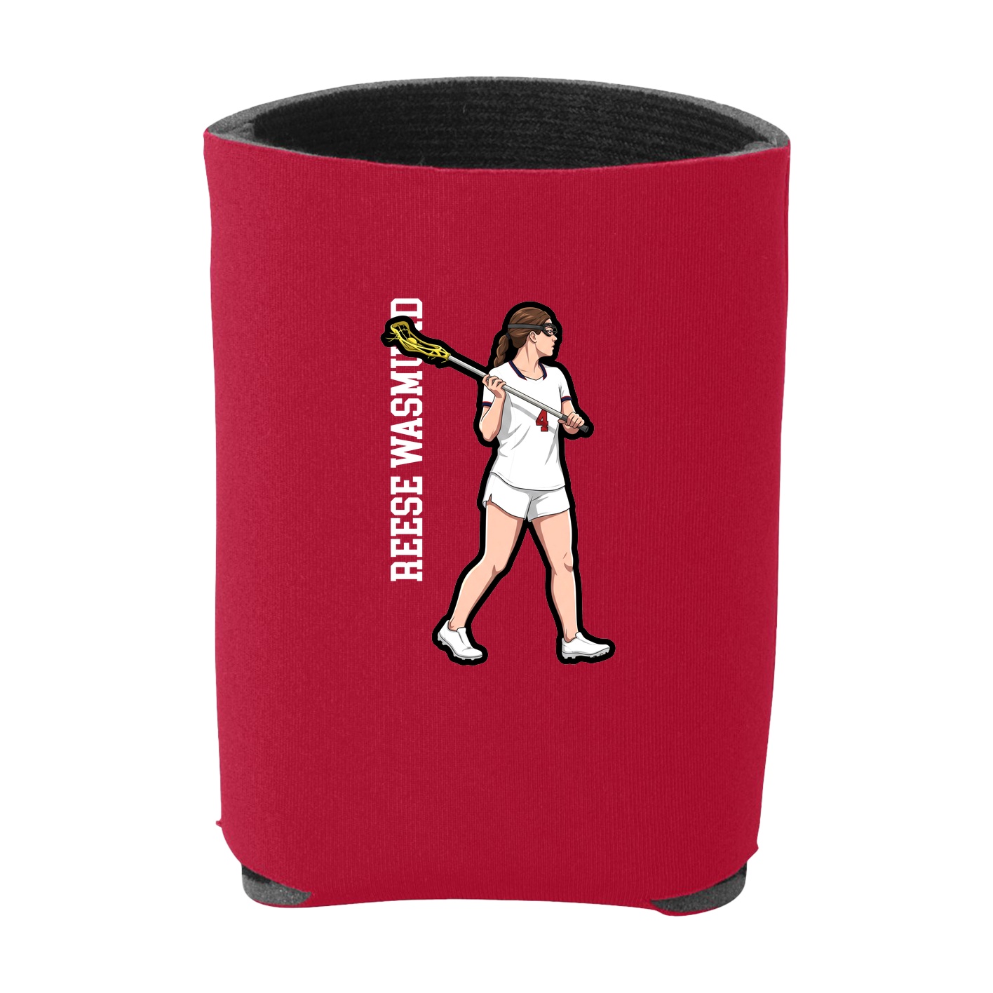 Can Holder — Name Vertical in Red