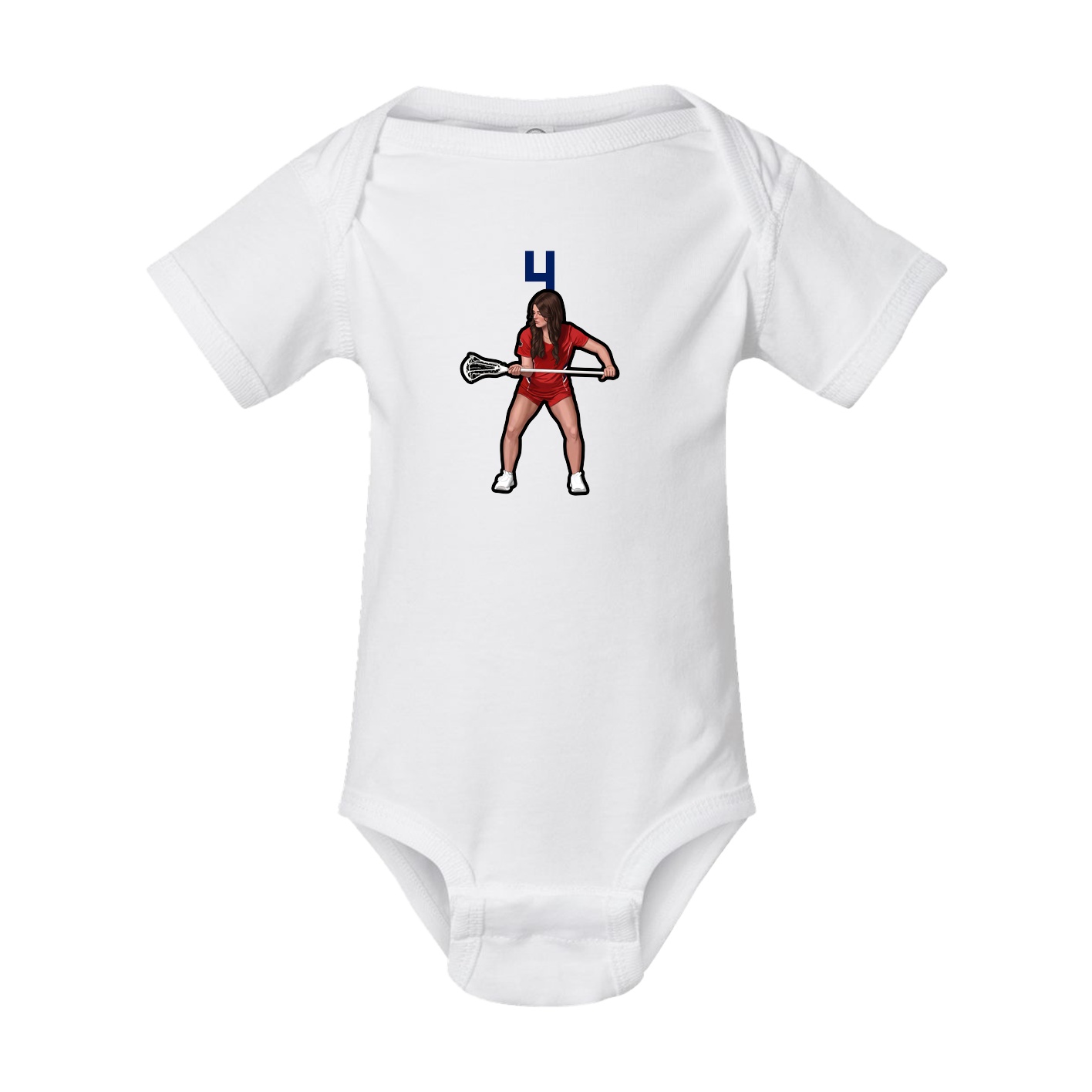 Baby Onesie — Number Top in White