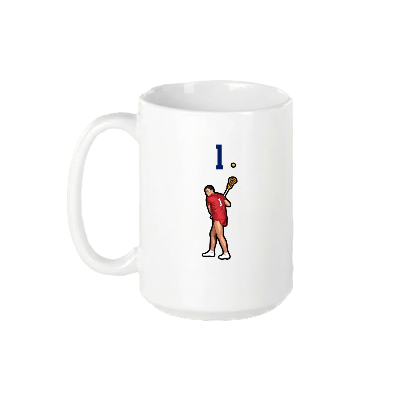 15oz Coffee Mug — Number Top in White
