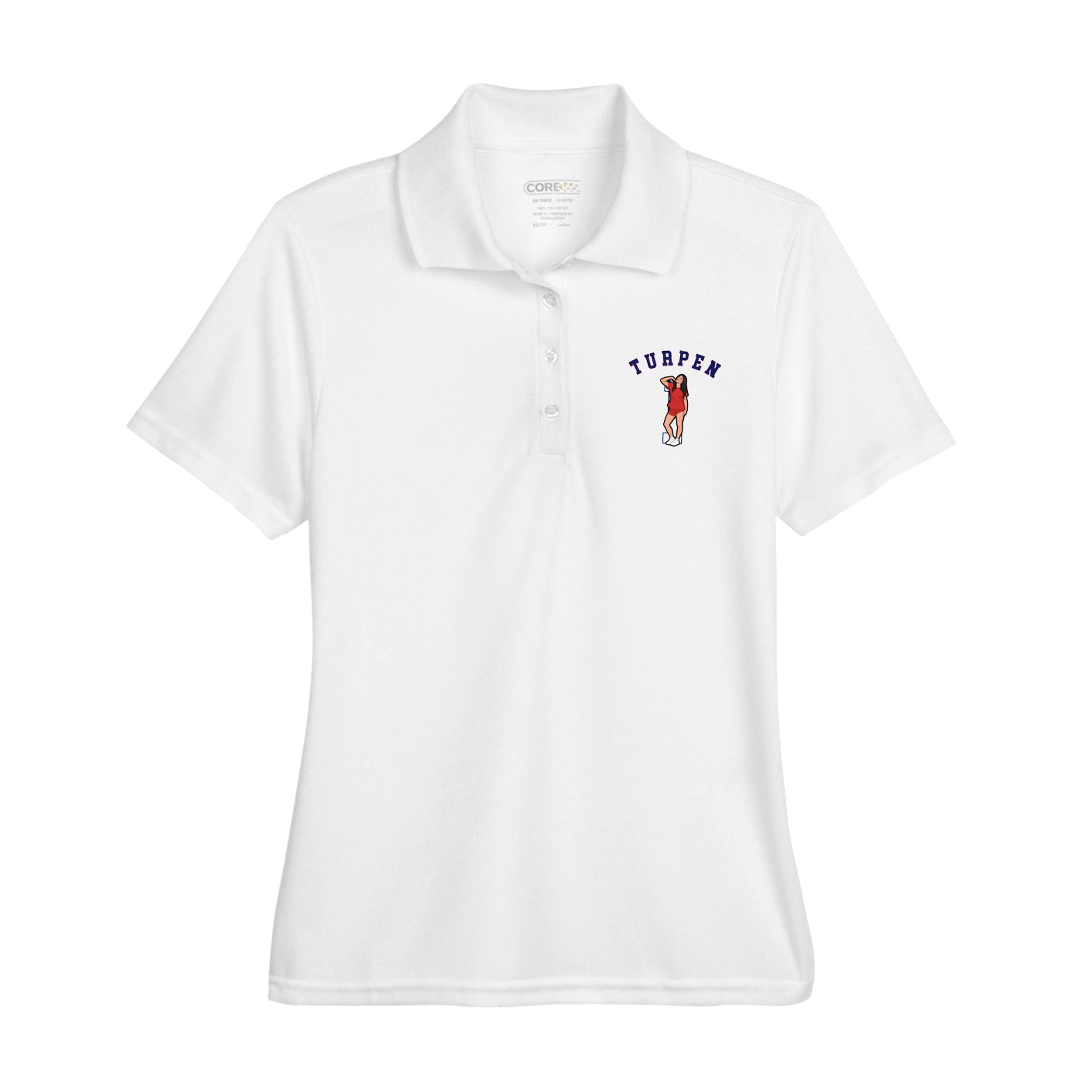 Womens Performance Polo — Shirsey Arch in White