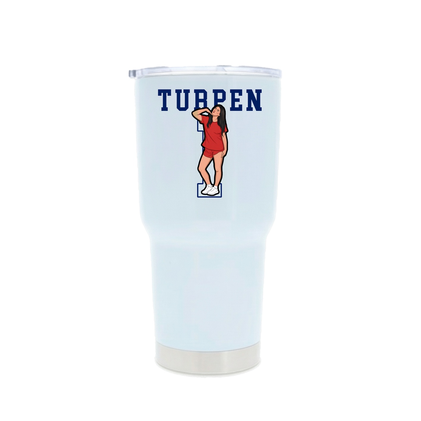 30oz Stainless Steel Tumbler — Shirsey in White