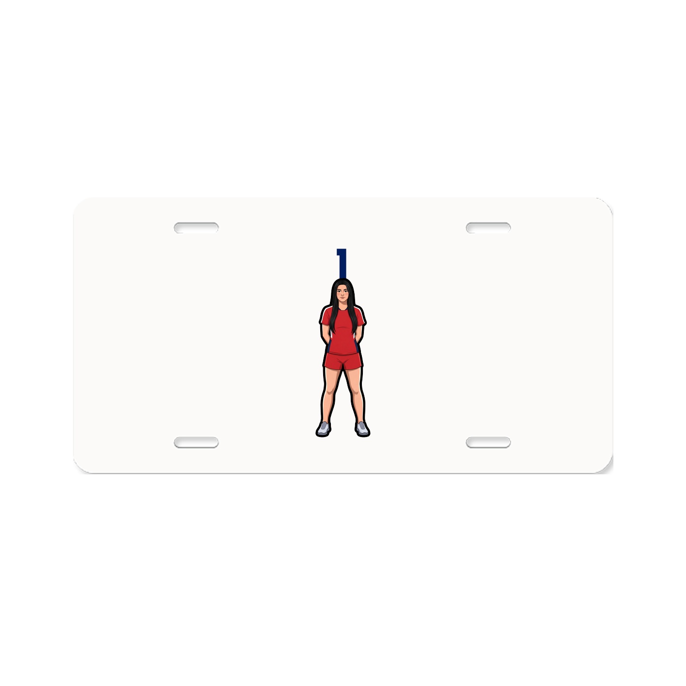 License Plate — Number Top in Classic