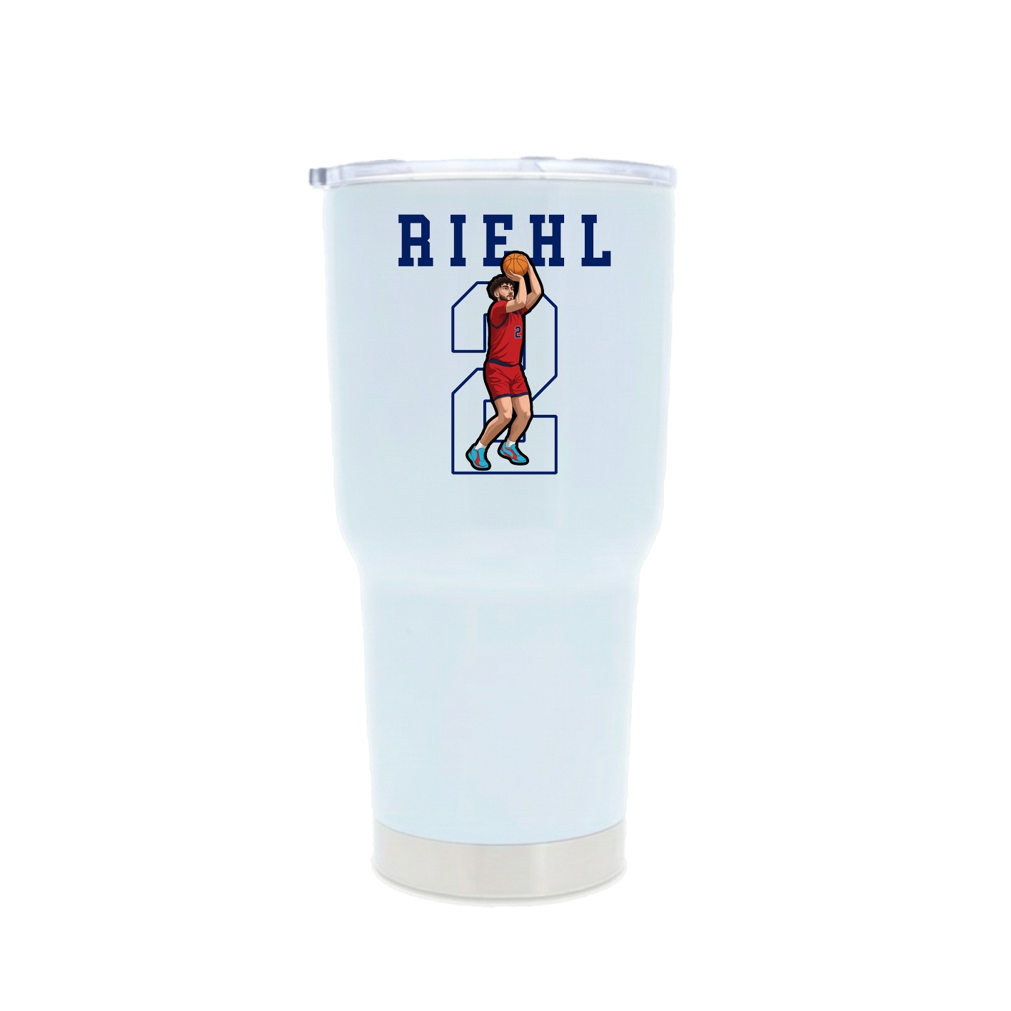 30oz Stainless Steel Tumbler — Shirsey in White