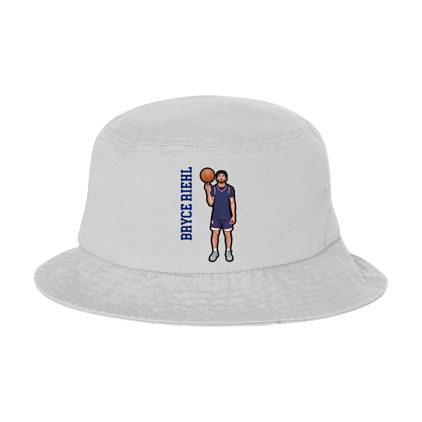 Bucket Cap — Name Vertical in White