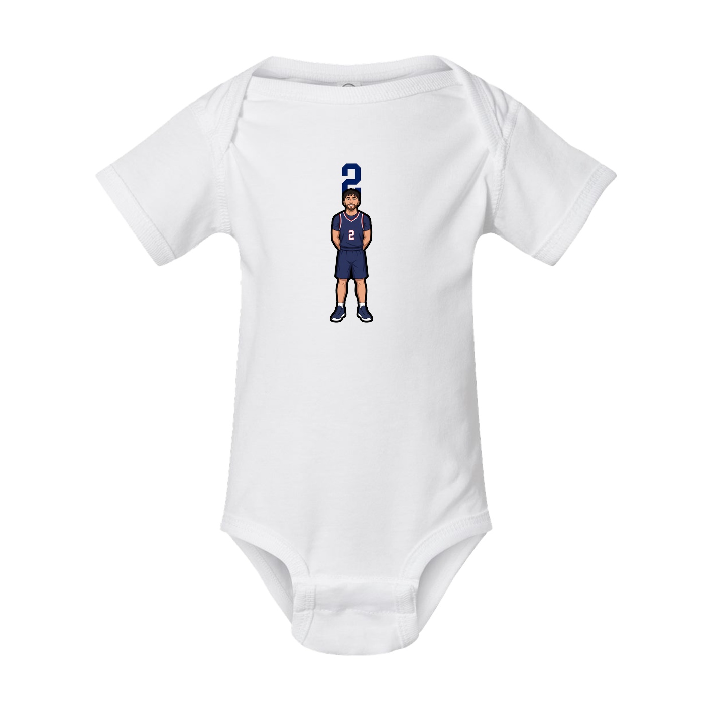 Baby Onesie — Number Top in White