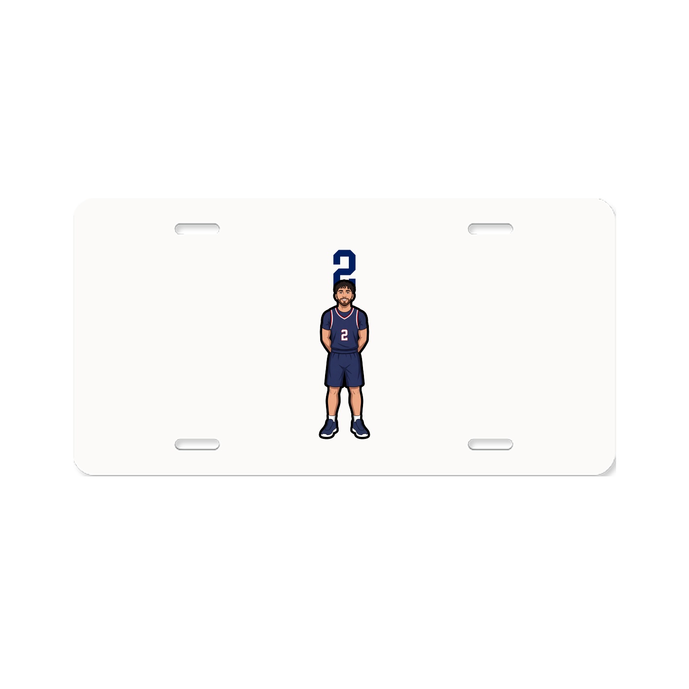License Plate — Number Top in Classic
