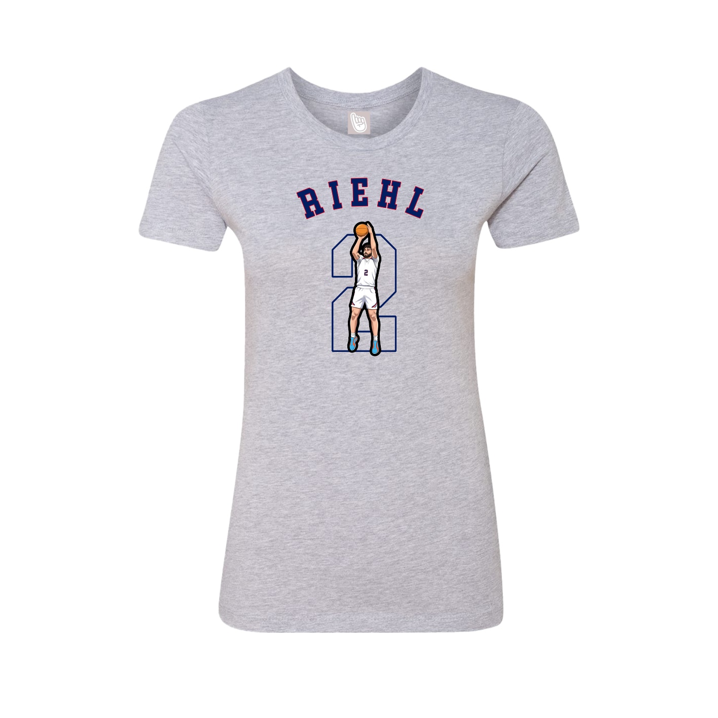 Fitted Women's Tee — Shirsey Arch in Grey