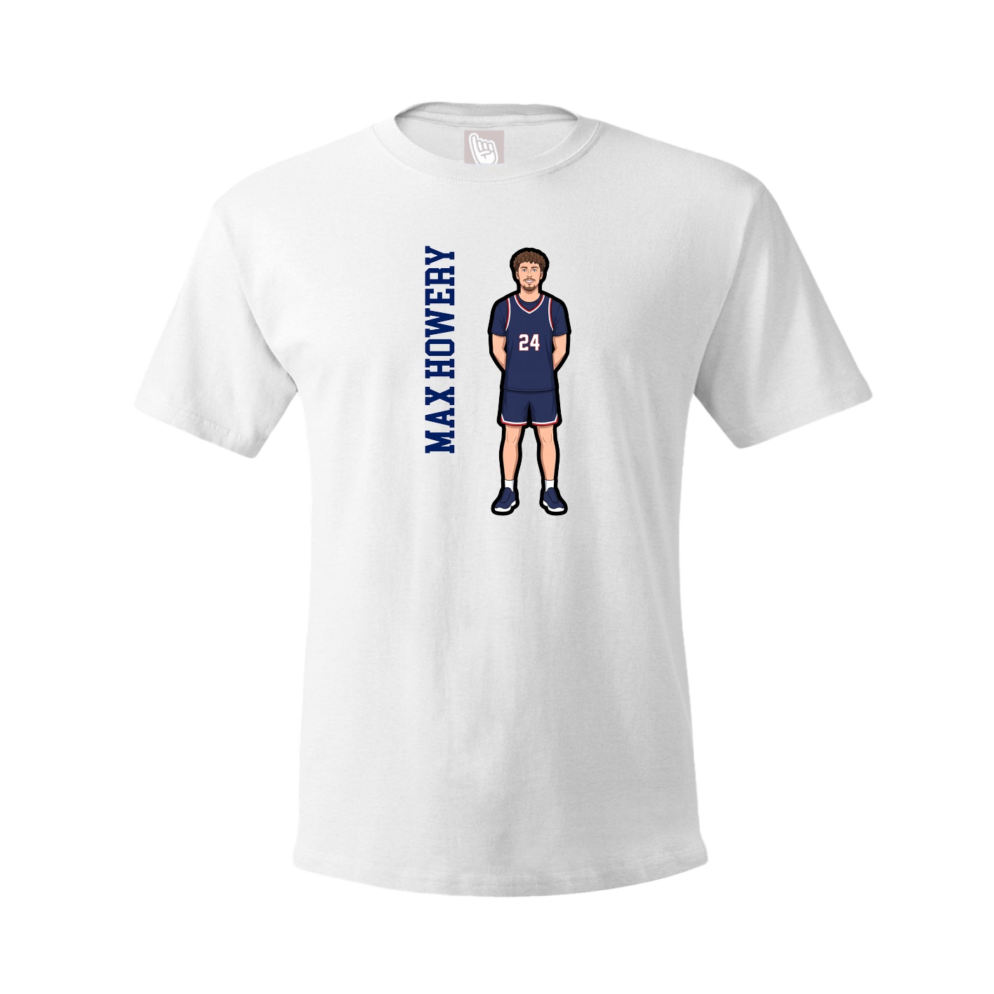 Youth Tee — Name Vertical in White