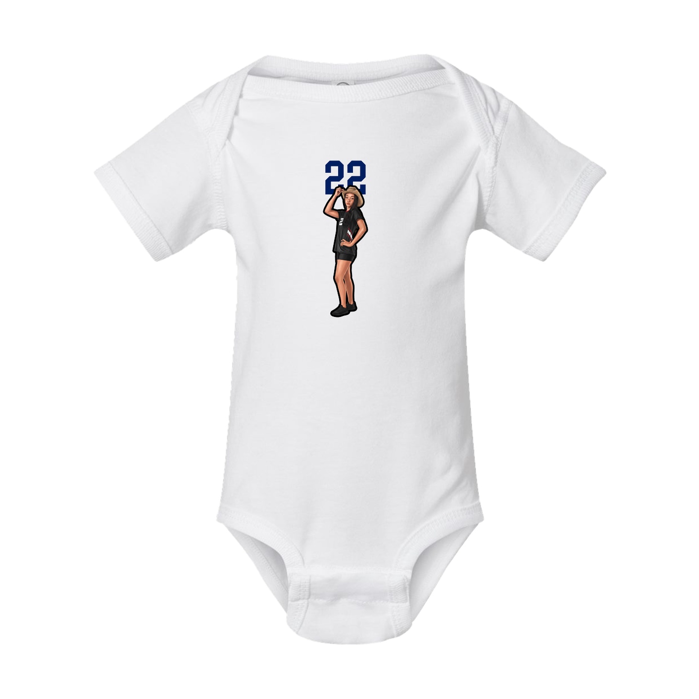 Baby Onesie — Number Top in White