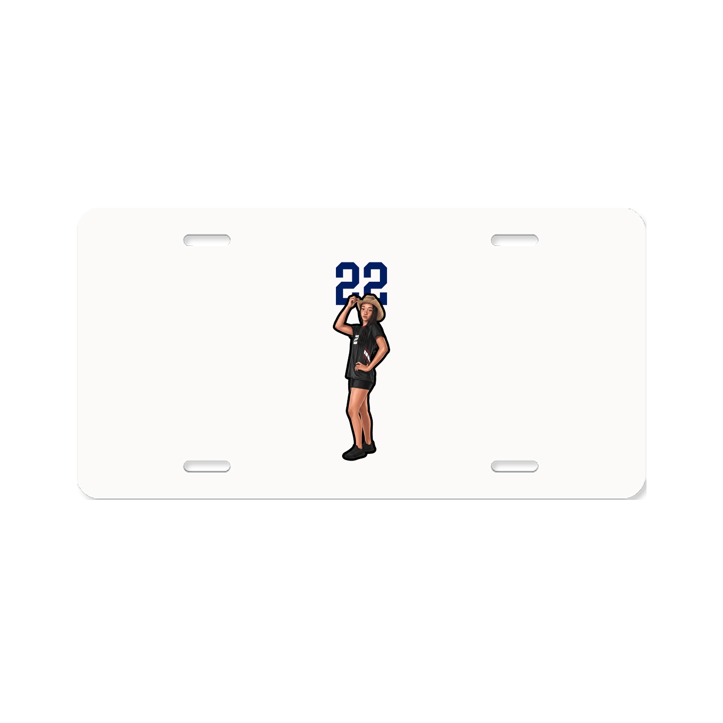 License Plate — Number Top in Classic