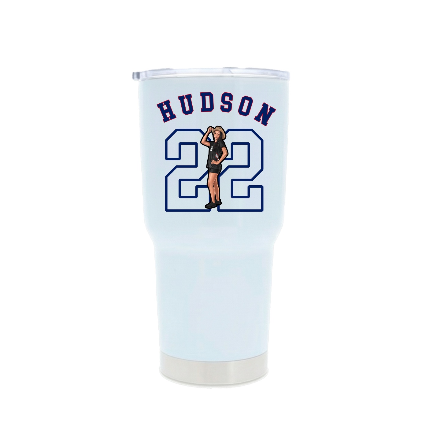 30oz Stainless Steel Tumbler — Shirsey Arch in White