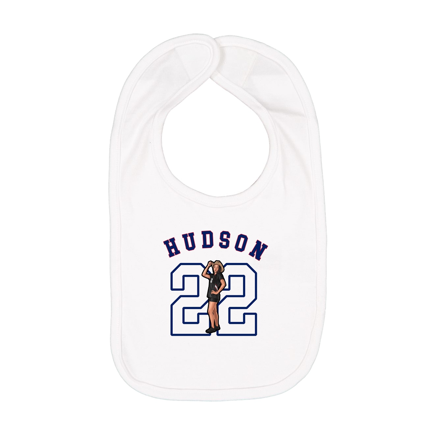 Infant Bib — Shirsey Arch in White