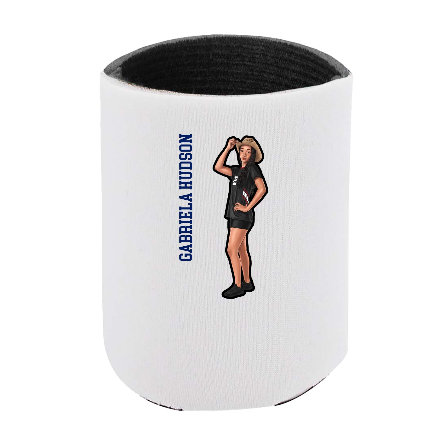 Can Holder — Name Vertical in White
