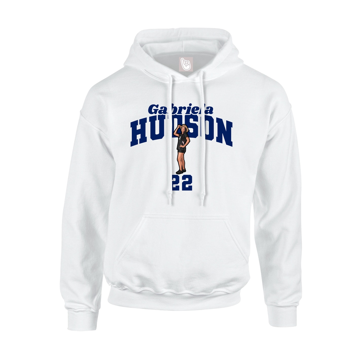 Youth Hoodie — Signature Arch in White