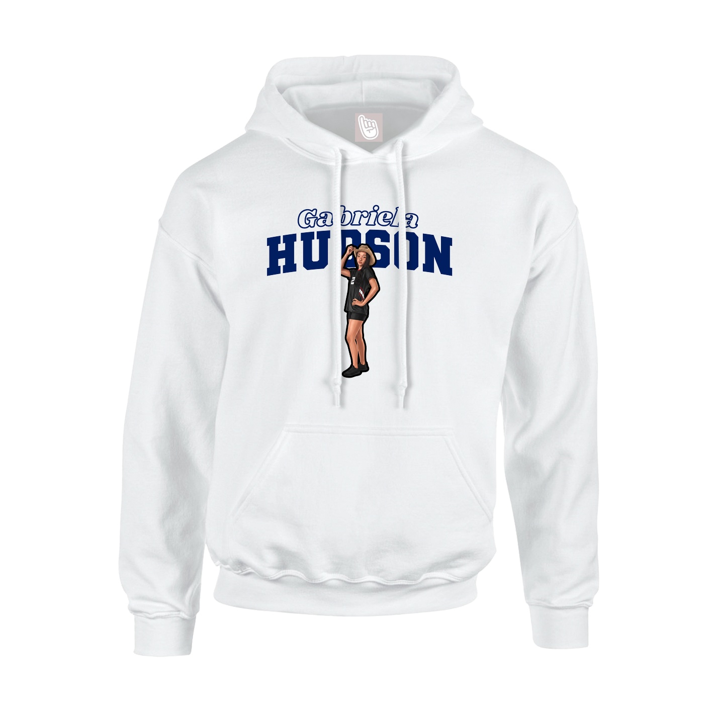 Hoodie — Name Arch in White
