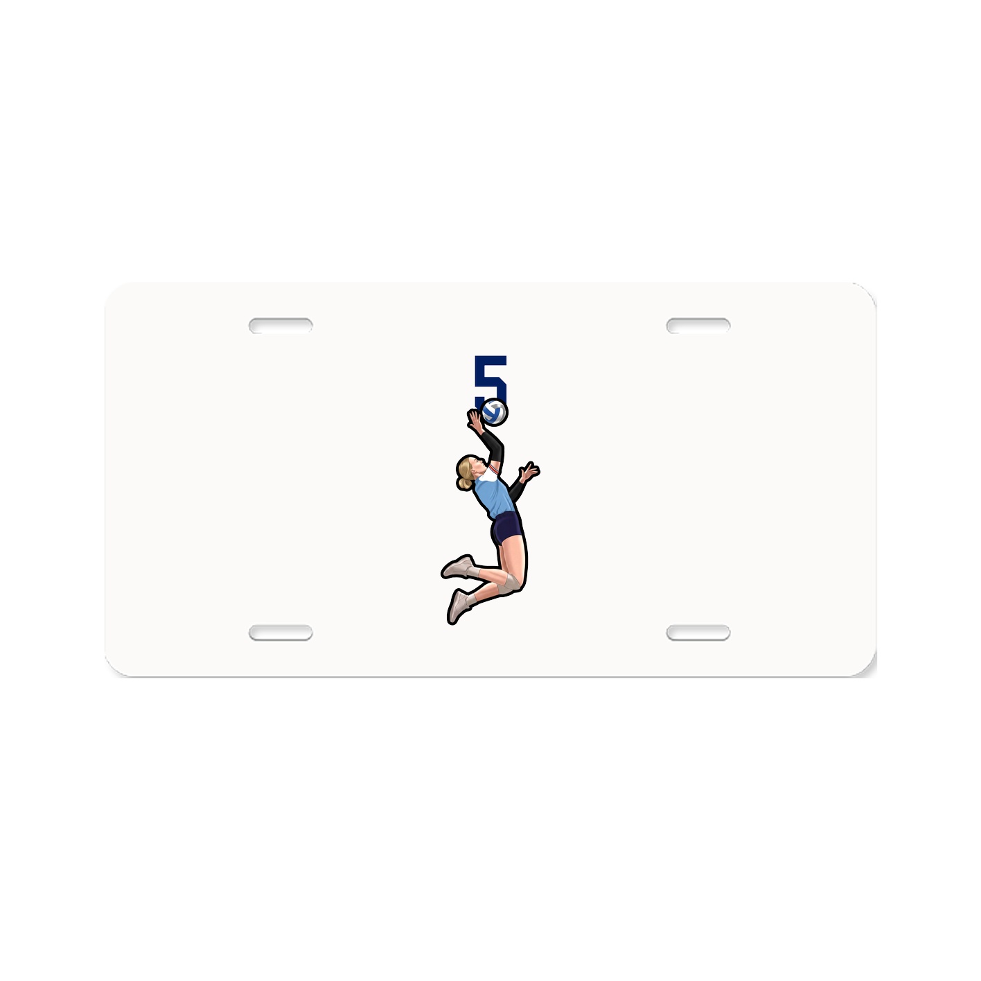 License Plate — Number Top in Classic