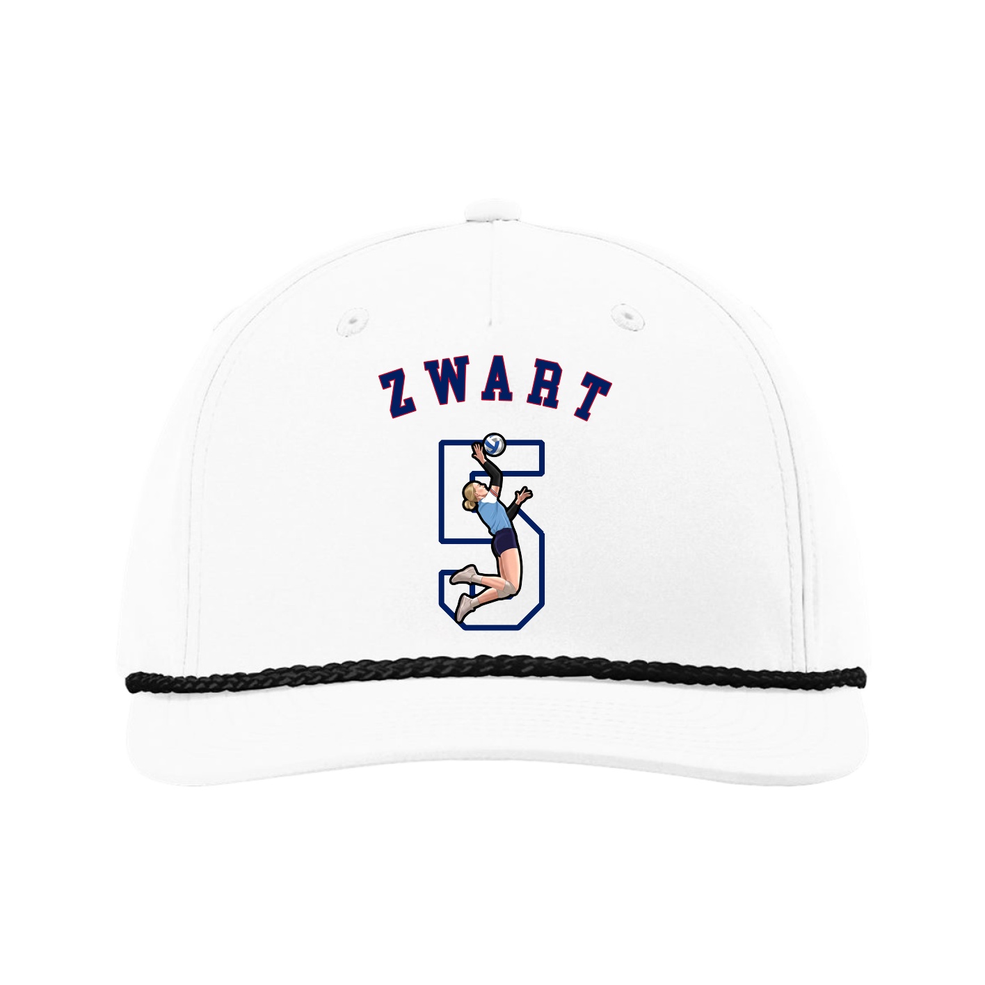Five-Panel Classic Rope Cap — Shirsey Arch in White