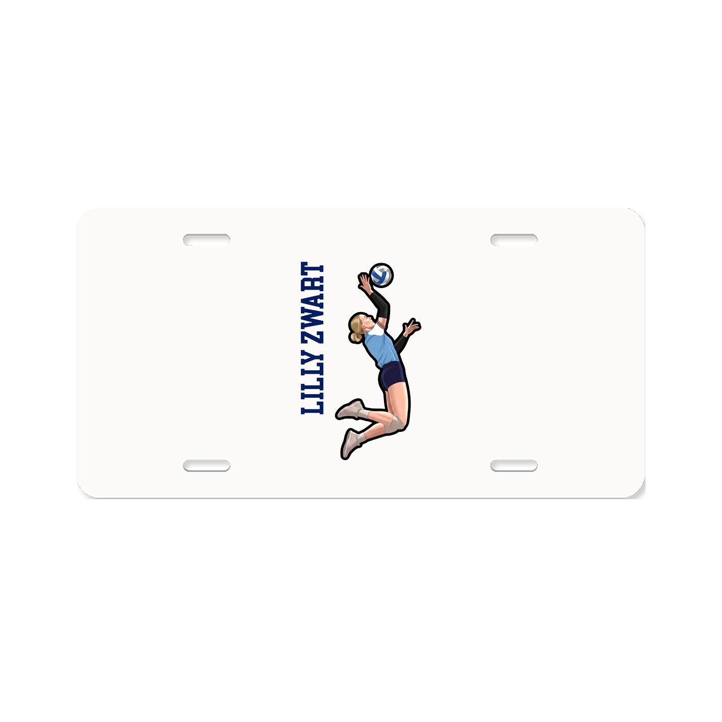 License Plate — Name Vertical in Classic