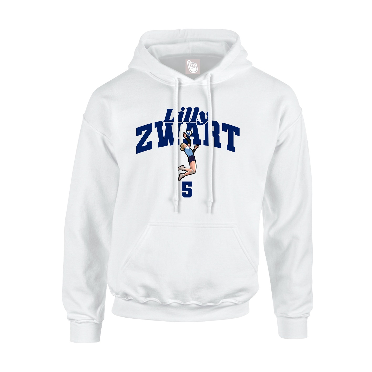 Youth Hoodie — Signature Arch in White
