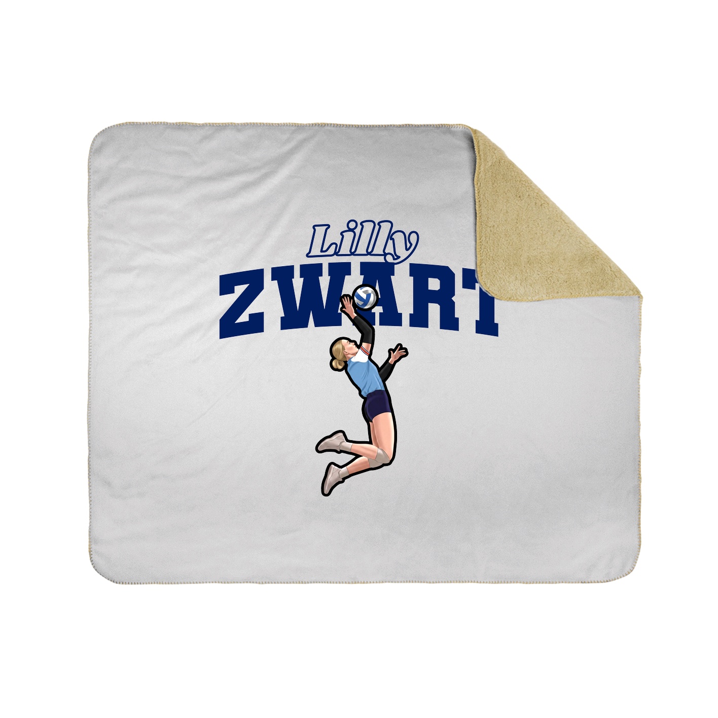 Throw Blanket — Name Arch in White