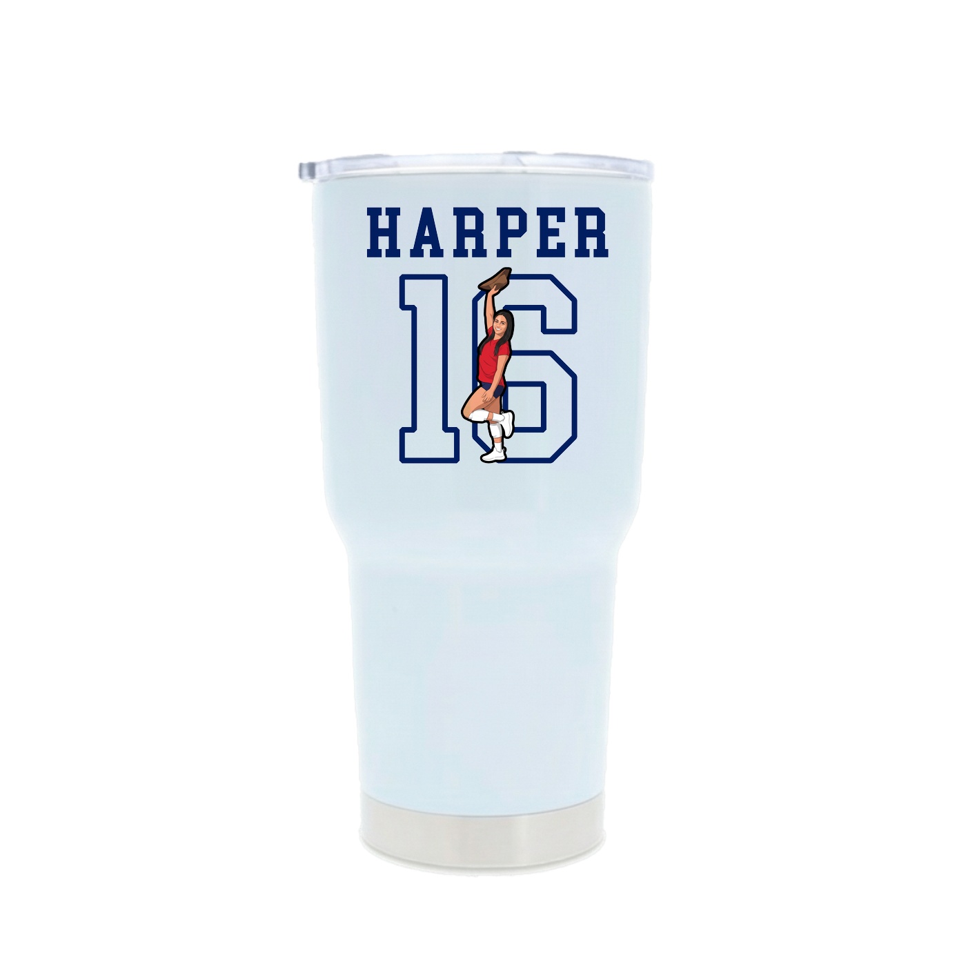 30oz Stainless Steel Tumbler — Shirsey in White