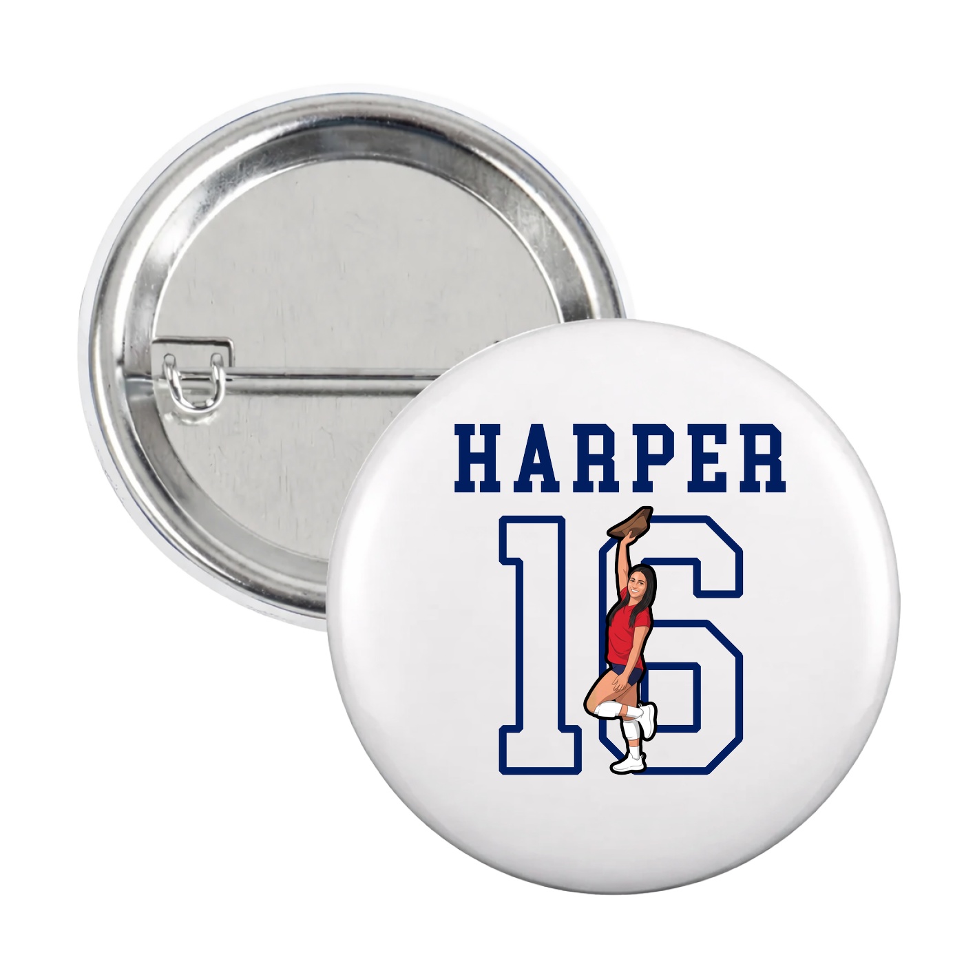 Game Day Button — Shirsey in White